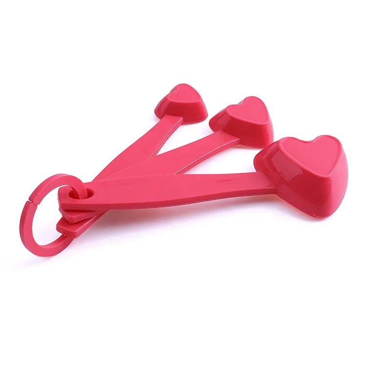 4 шт., Кухонные цифровые мерные чашки в форме сердца, 2,5 мл, 5 мл, 15 мл