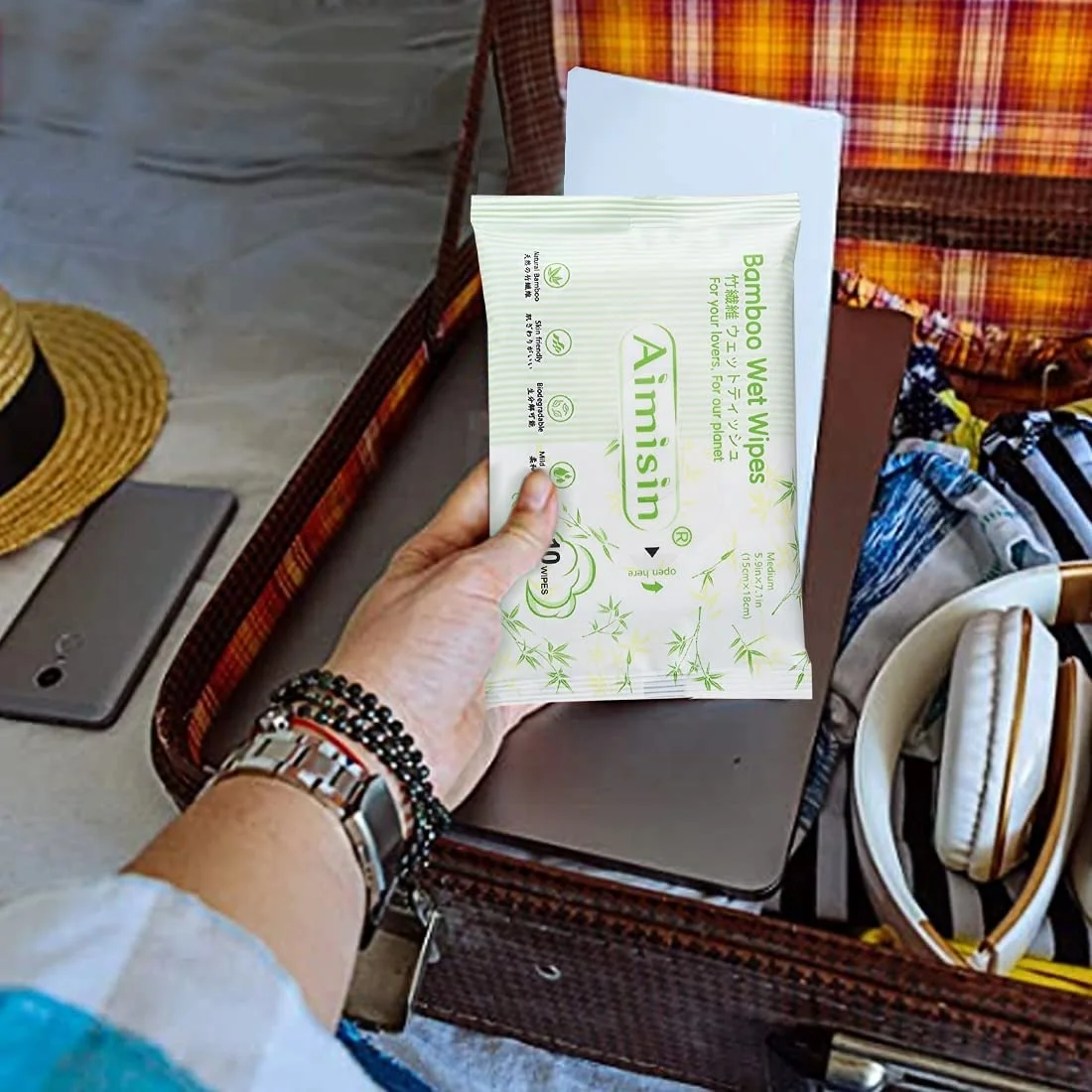 Friendly Natural Baby Care Travel Individual Wet Wipes For Hands And Face