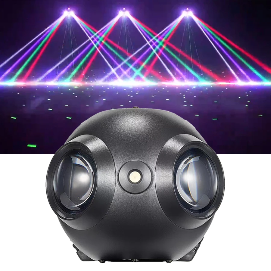 Новый DJ диско сценический Вращающийся лазер + луч RGB Стробоскоп лазер DMX512 световой проектор аудио Музыка Свадьба Рождество Хэллоуин