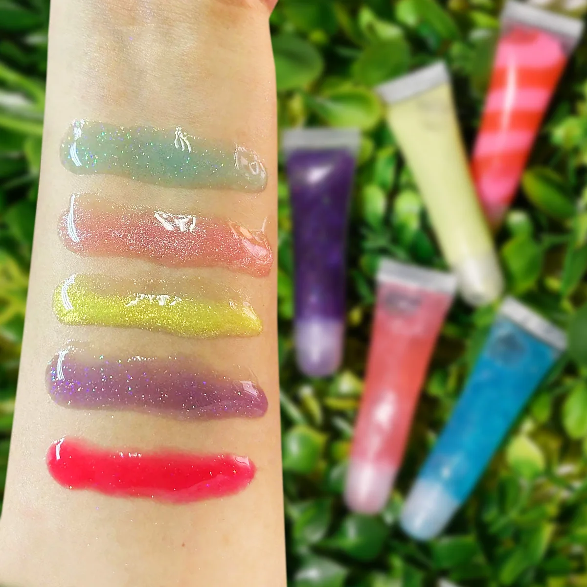 Lip Gloss with Key Chain Custom Logo Lip Gloss Tube Vendor Pouch Pencil Lip Gloss No Labels