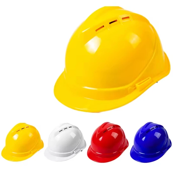 abs super light hard hats industrial use safety helmet with attachment straps for work men