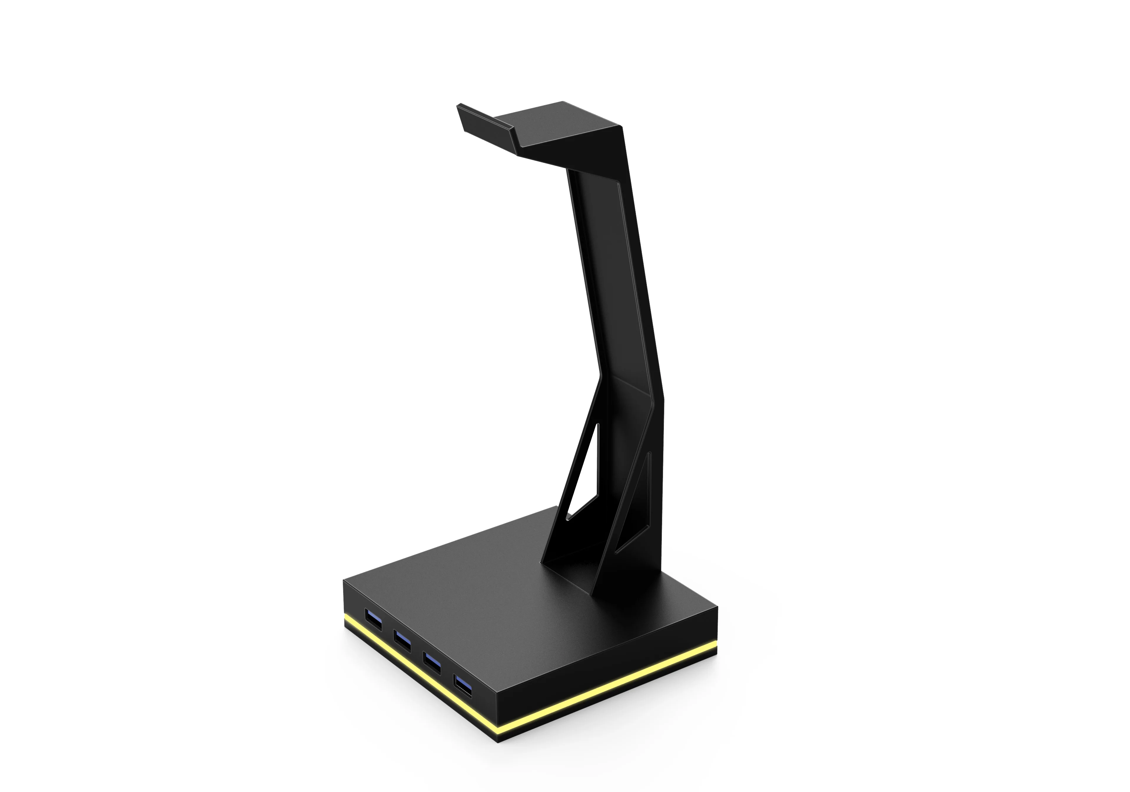 KINGSTAR 4 ports usb 2.0 hub RGB led light game Backlit Gaming Headphone Stand Headset