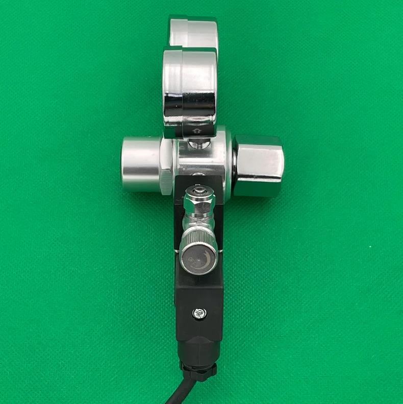 Thread G5/8-INT Dual Gauge Aquarium Co2 Regulator With Check Valve Bubble Counter Magnetic Solenoid Valve