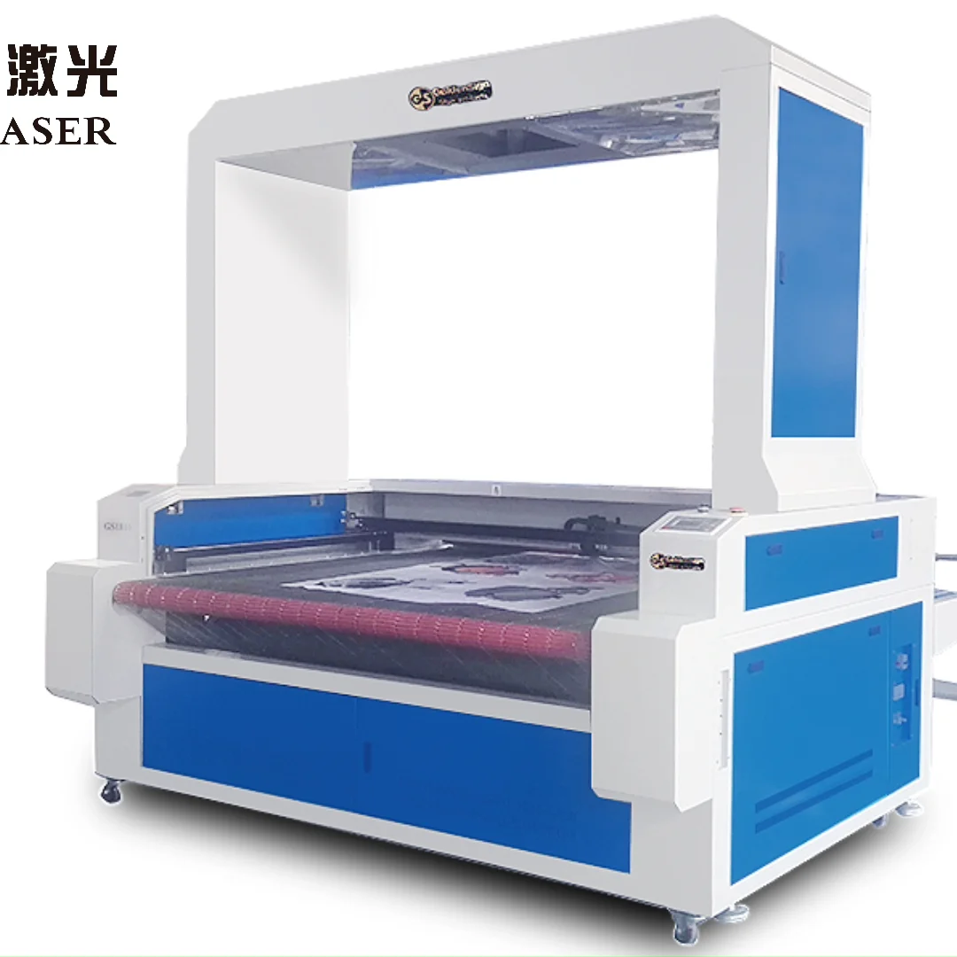 T shirts making 1810 scan camera auto-feeding cloth laser cutting machine textile laser cutting machine price
