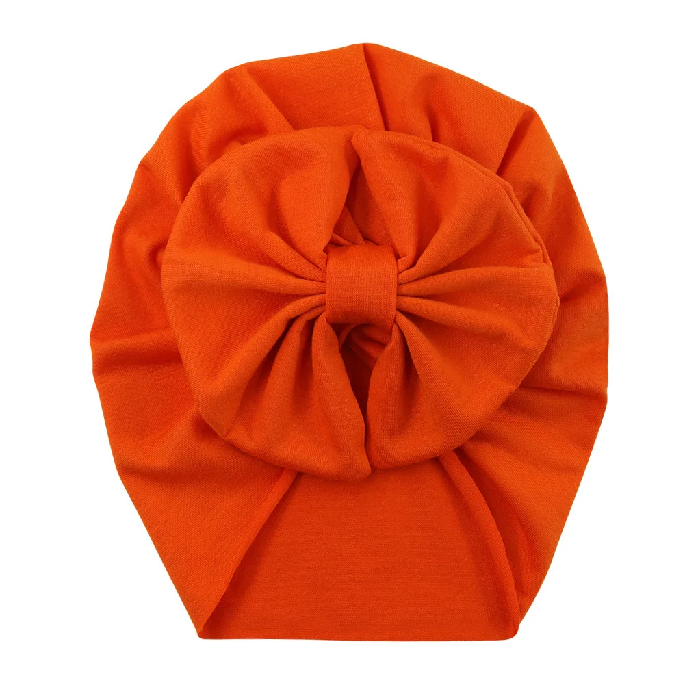 Wholesale cheap Solid color baby turban Lovely baby turban headbands Elastic girl ruffle bow turban baby