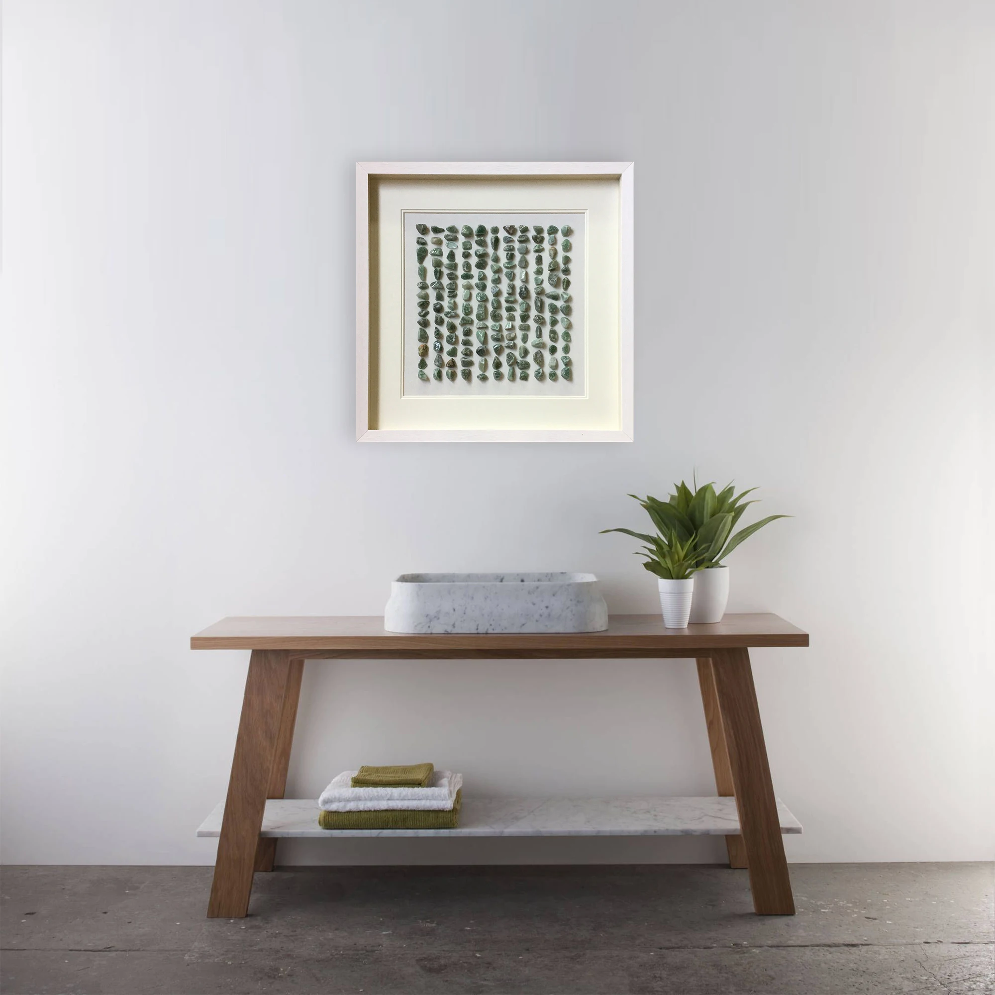 Wall art Decorative stone shadow box 3D Art Frames for Home Decor