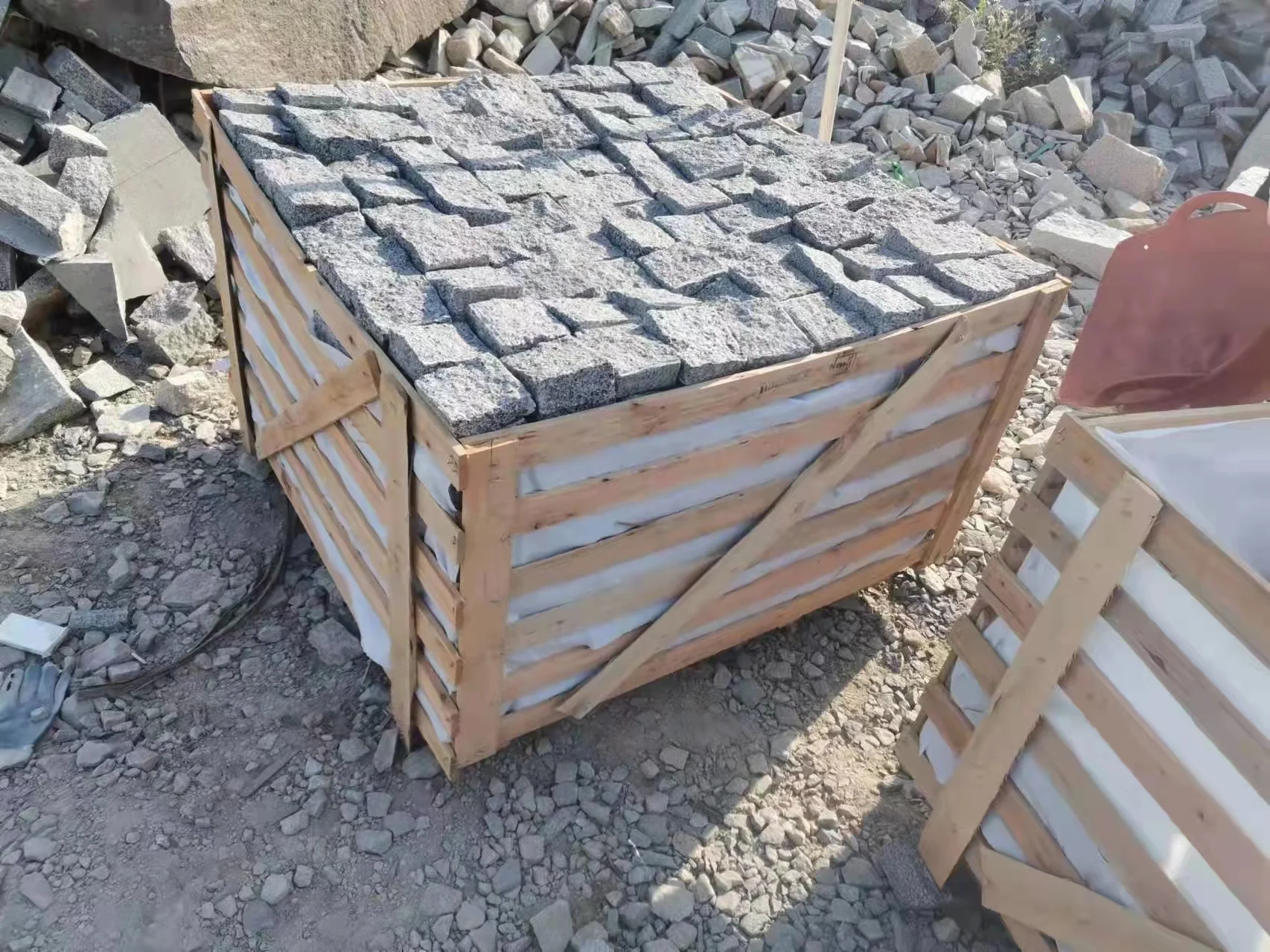 outdoor dark grey granite paver for driveway cheap paving stone