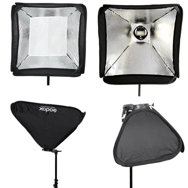 
photo studio accessories godox 60*60cm Portable Foldable Softbox with S Type Bracket Holder for Studio Speedlight 