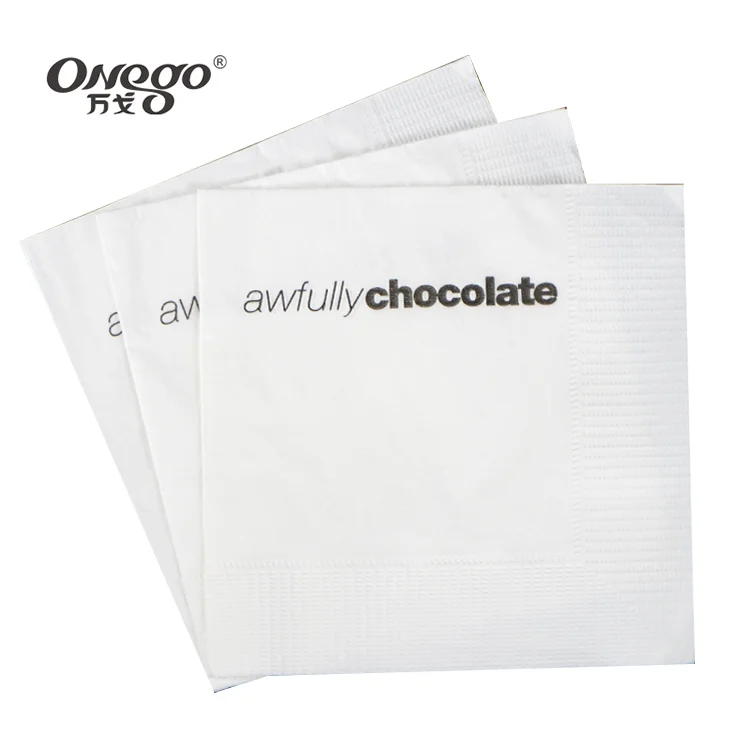 Premium Quality Gold Foil Cocktail Fast Food Like A Newspaper Guest 3 Ply Disposable Pack Paper Napkins