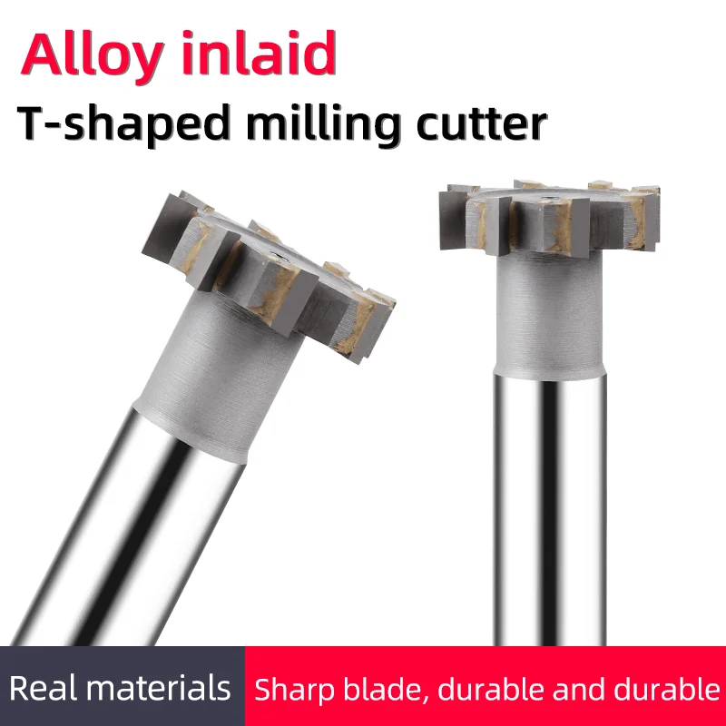 T cutter milling cutter CNC machining center slotting straight shank HSS high-speed steel T slotting cutter