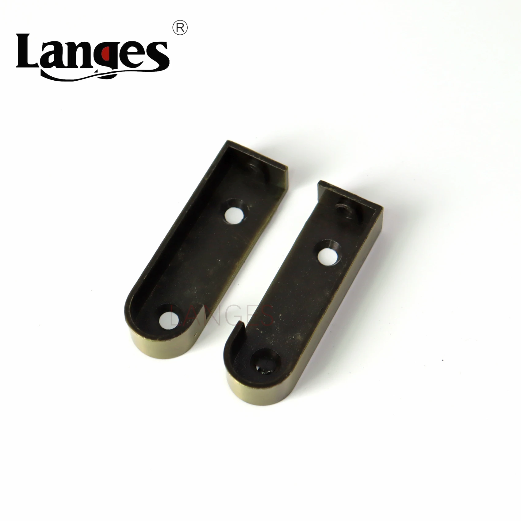Zinc Alloy Curtain Wardrobe Pipe Flange Closet Support Oval Holder Wardrobe Rod Bracket Diameter 16mm