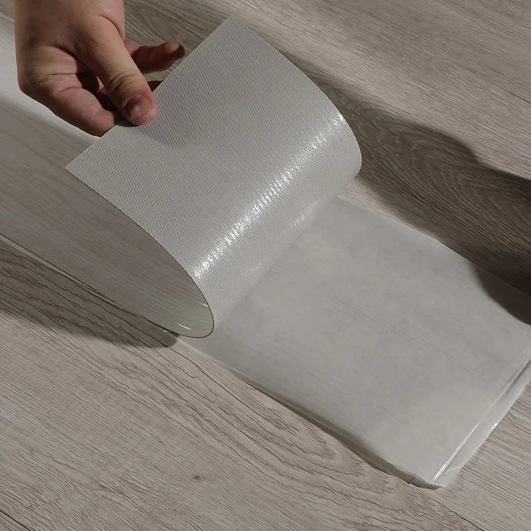 Sell Well Soundproof Waterproof Fireproof Wood Floor Self Adhesive PVC Flooring Sheet for Bathroom