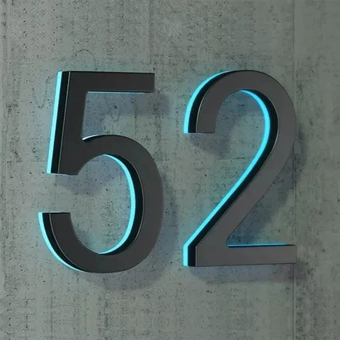 Hotel Door plate Touch Doorbell Switch with LED Door Room number doorplate