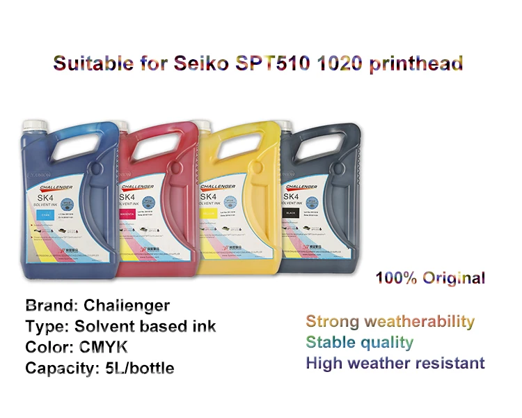 F.Y UNION Challenger printer SK4 solvent based ink for spt 510 printhead