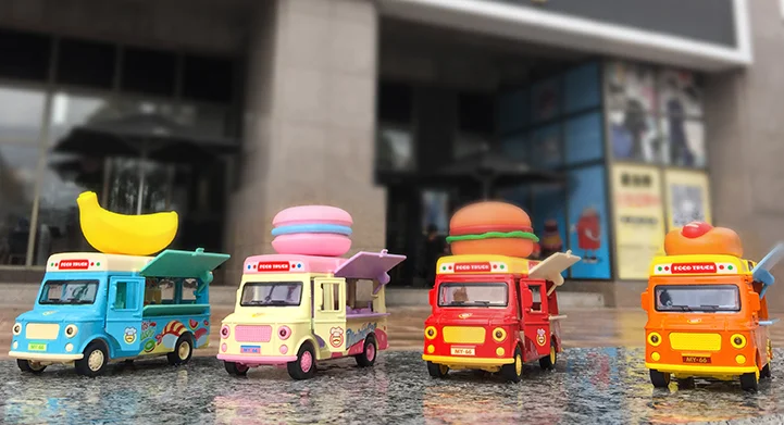 Kid sushi ice cream  theme cooking truck toy custom diecast car with music and light