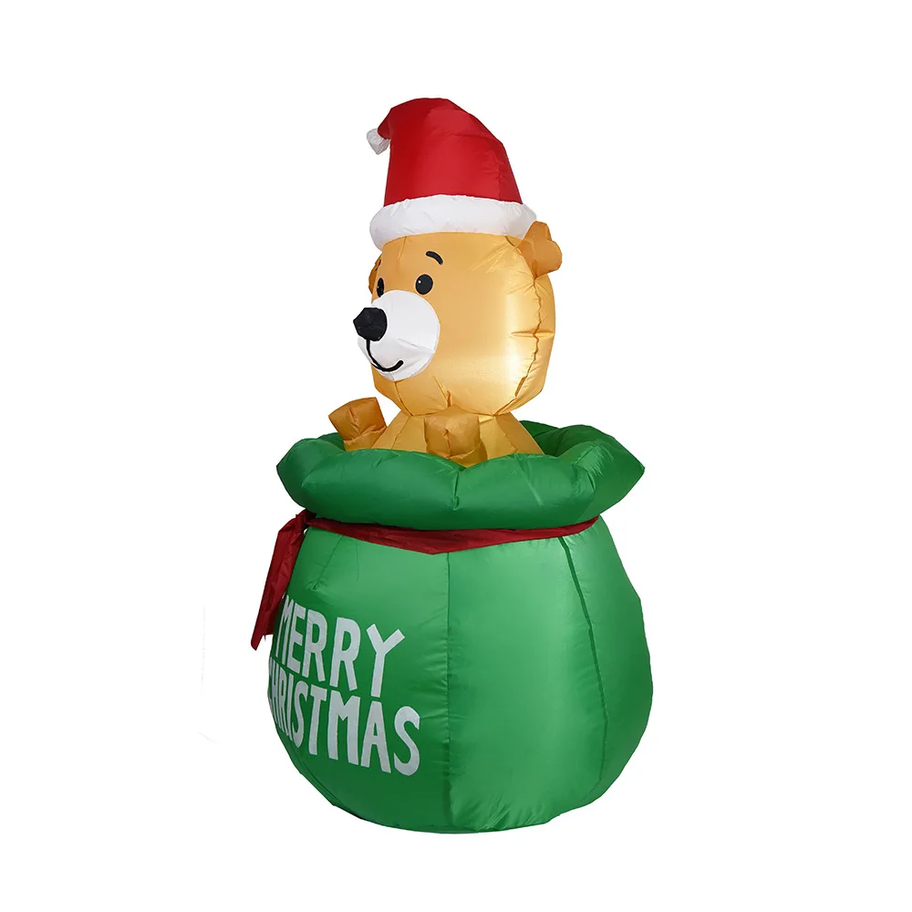LED Lighted Yard Lawn Inflatable UP Outdoor Funny Christmas Gummy Bear Inflatable