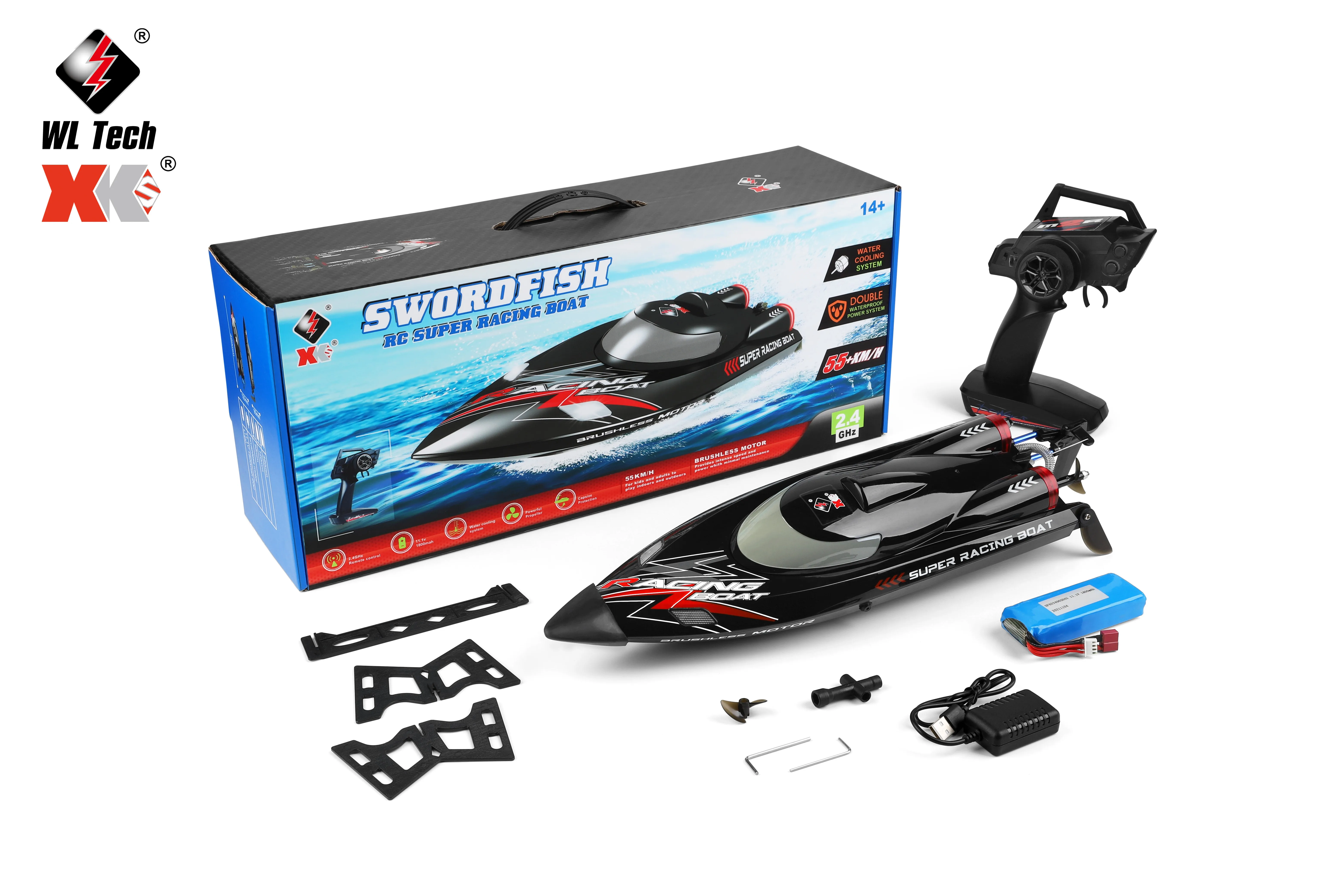 Новый XK WLToys WL916 2 4 ГГц 4CH водонепроницаемый 55 км/ч высокоскоростной бесщеточный двигатель радиоуправляемая лодка Игрушечная модель