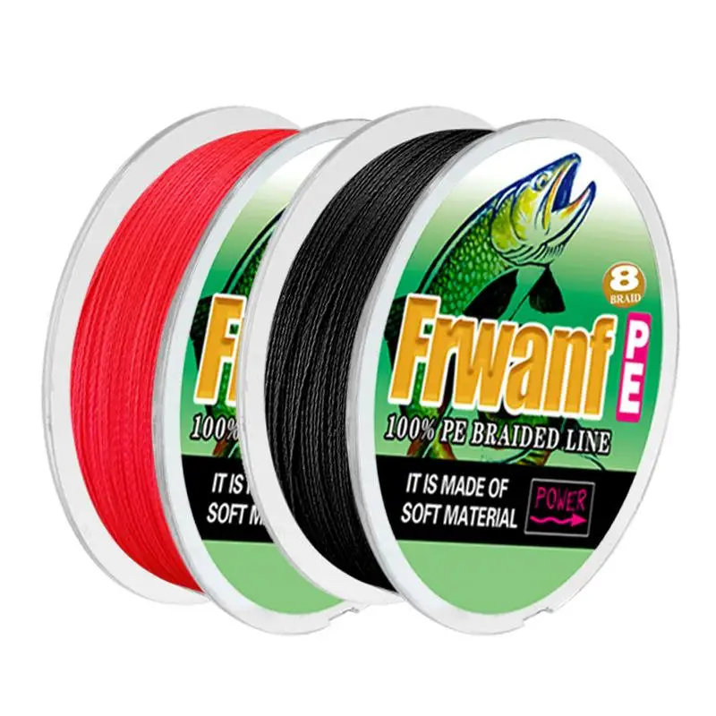 Wholesale Never fade 8 Braided PE Linha De Pesca 100M - 300M Red Strong Long Line Fishing Gear Fly Fishing Rope