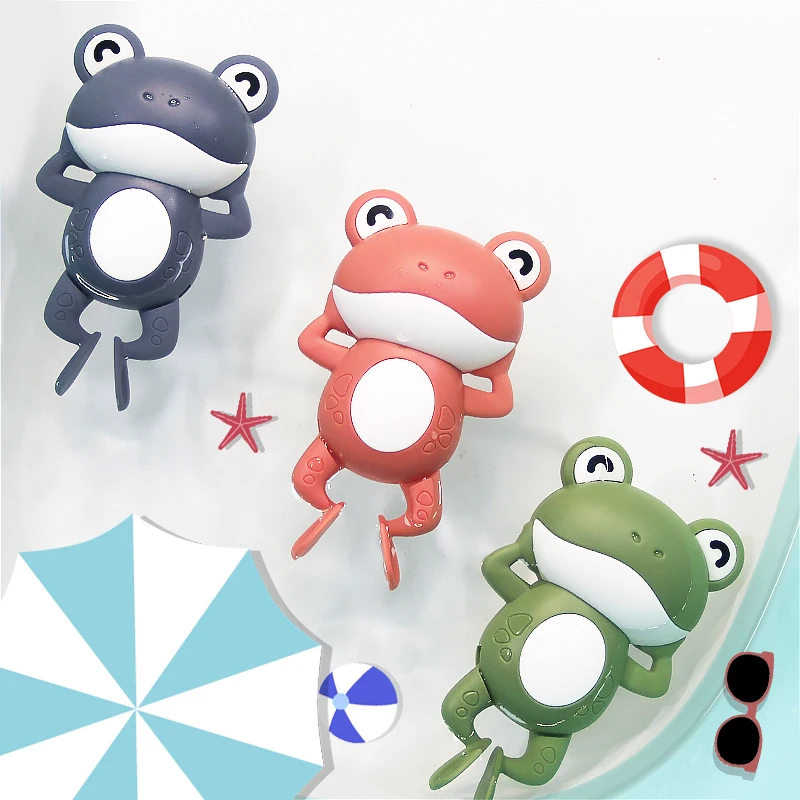 Baby Bath Toys New Baby Swimming Bath Toy Cute Frogs Clockwork Bath Toy for Children