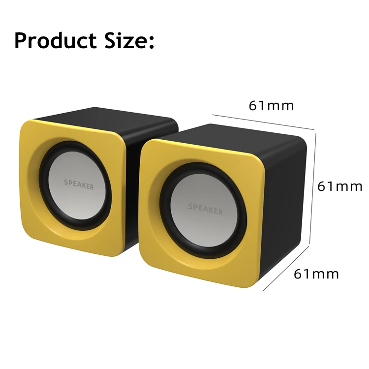 Portable Mini Computer Speaker 3.5mm Aux Audio Plug Desktop Laptop Speakers