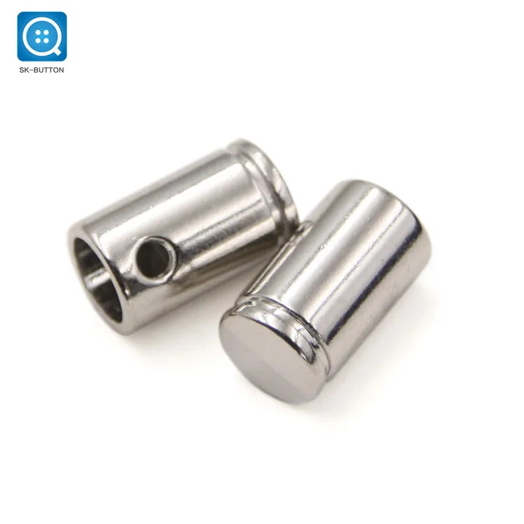 Corrosion resisting custom gold drawstring metal end cord metal stopper for swimwear garment