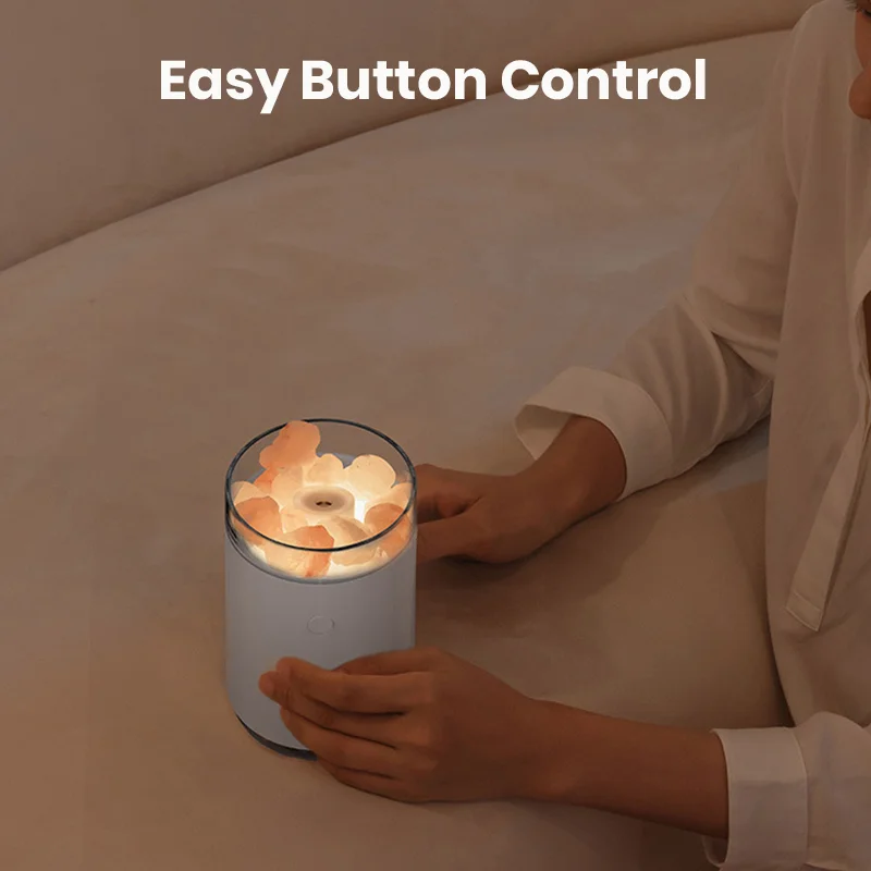 260ML Portable CarCrystal Salt Stone Aromatherapy Diffuser Air Humidifier USB Diffuset Mine Mist Maker With Coloful Night Light