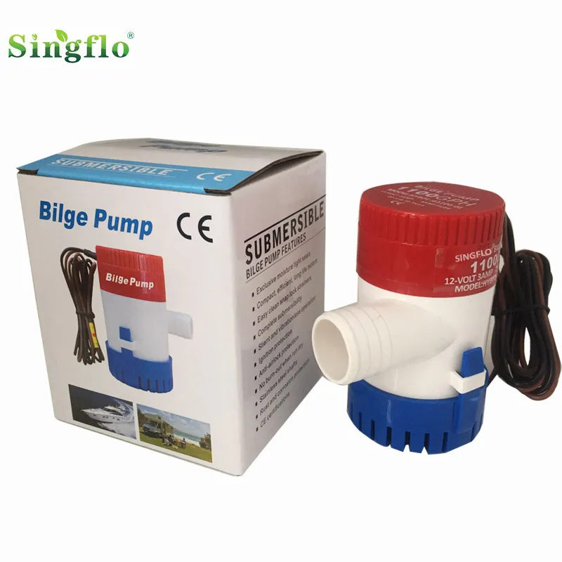 Singflo 750gph electric bilge pump with float switch/submersible bilge water pump 12v 24v