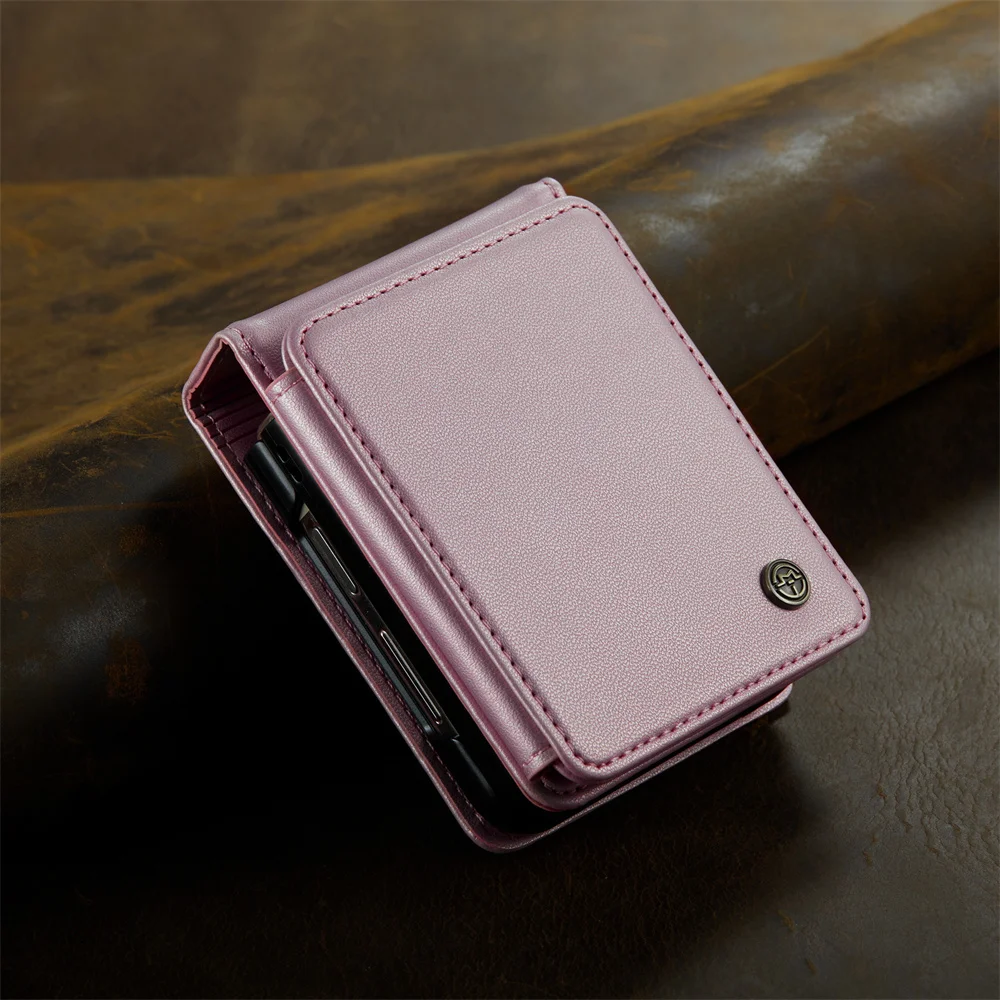 OEM CaseMe Luxury PU Leather Wallet Phone Case with RFID Blocking for Samsung Galaxy Z Flip 5 Phone Case