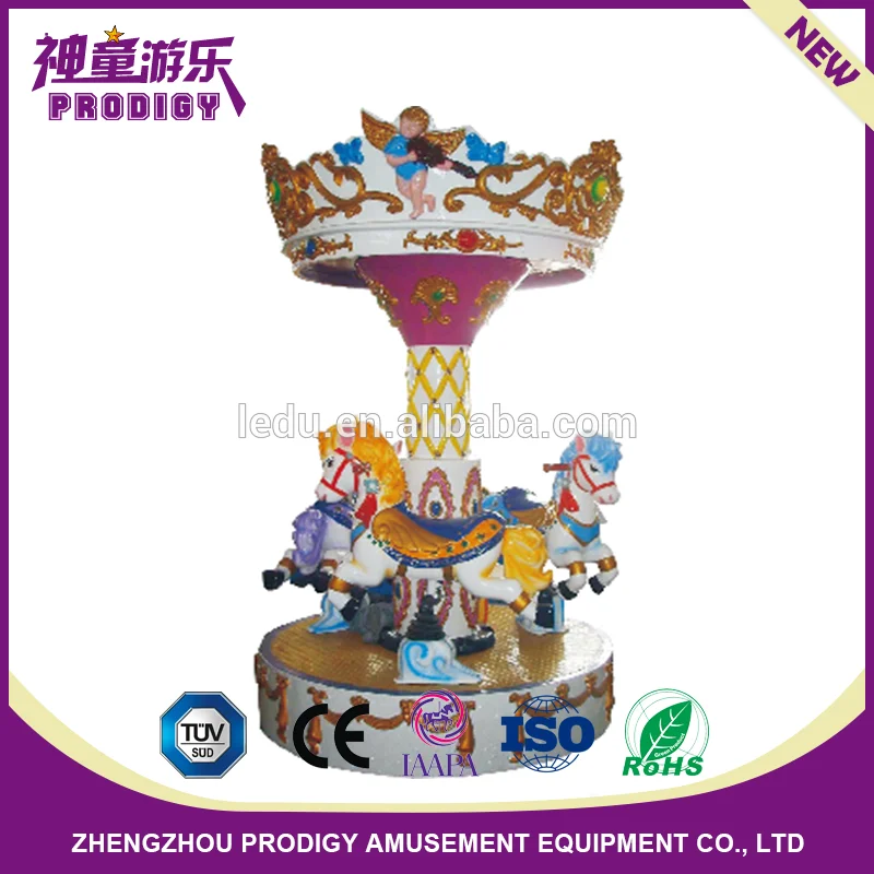 3 seats attractions indoor kids amusement rides horse carousel merry go round for sale