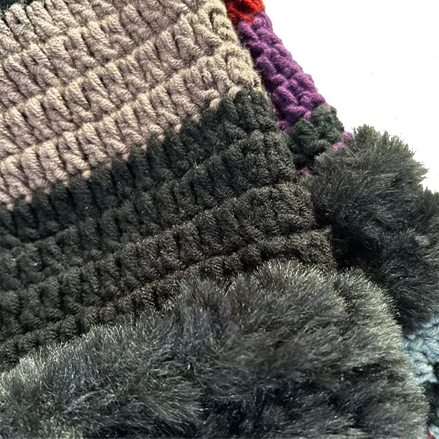 2024 The new sweet and lovely pure hand-woven warm woolen hat Pentagon galaxy knitted hat with cat ears wholesale