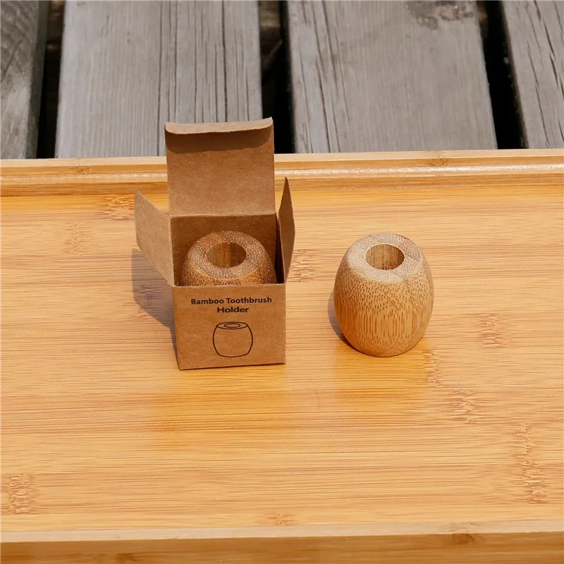 Bathroom Accessory Toothbrush Mini Holder Stand Eco-friendly Bamboo Wooden Toothbrush Holder