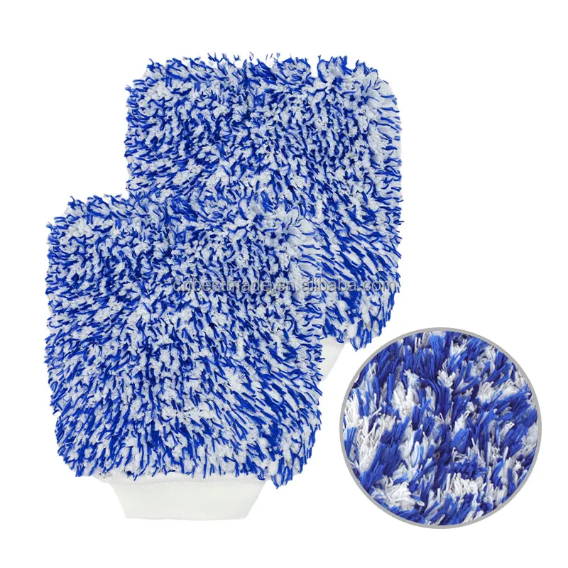Car Detailing Washing Microfiber Cloth Cleaning Mitt for Detergent Foam