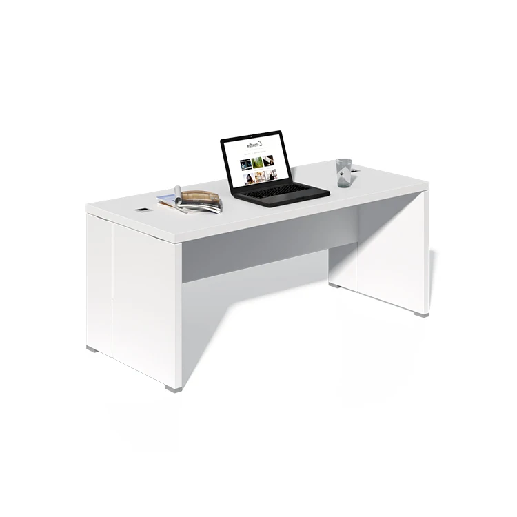 Modern White Ceo Boss Work Executive Office I Shaped Design Eco-friendly Panel Office Desks