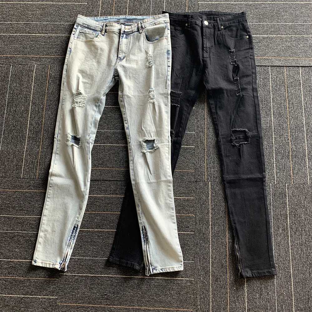 
China Factory Custom Wholesale High Quality Ripped Jeans For Men 