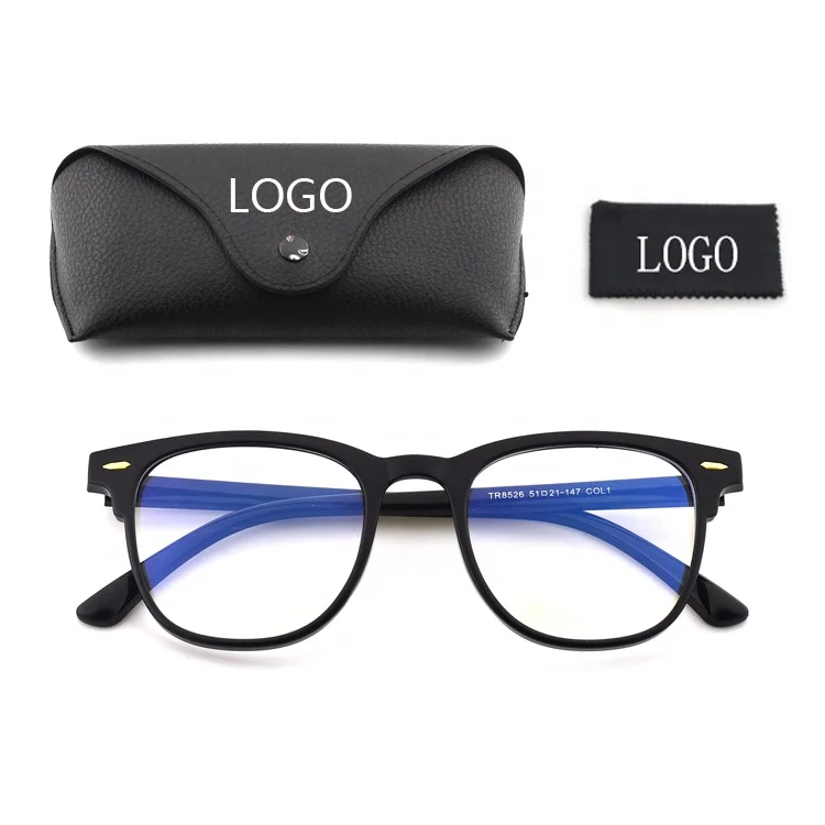 DOISYER Wholesale 51cm Lens Classic Black Eyewear Frame Anti Radiation Blue Light Blocking TR90 Glasses