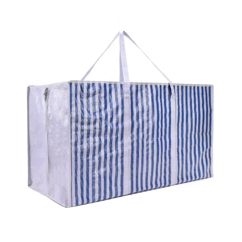 Customized Product Vertical Stripe Non Woven Bag Custom Logo Shop