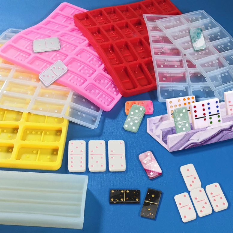 Hot Selling Resin DIY Crafts Mold Set Silicone Resin Domino Mold