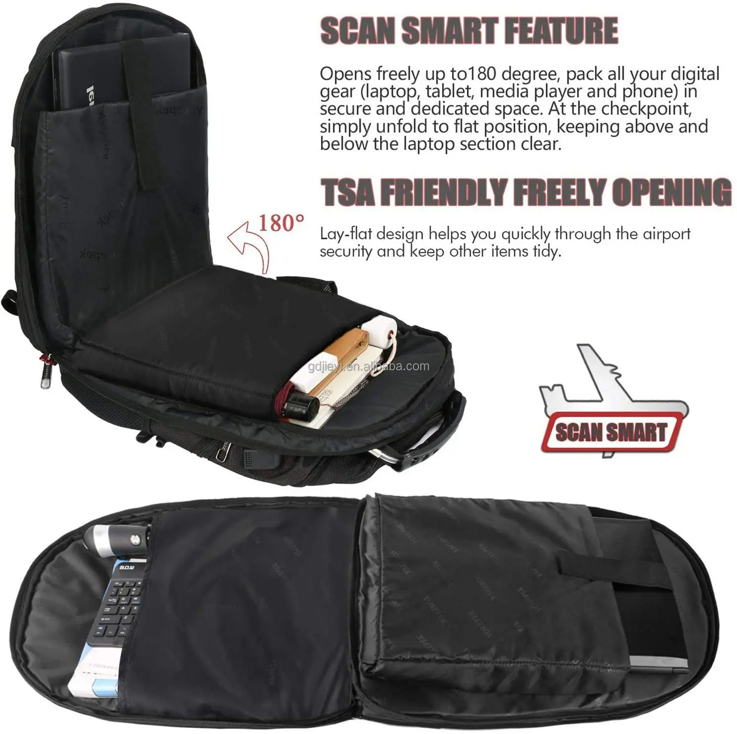 
YOREPEK Backpack for Men,Extra Large 50L Travel Backpack with USB Charging Port,TSA Friendly Business College Bookbags Fit 17 In 