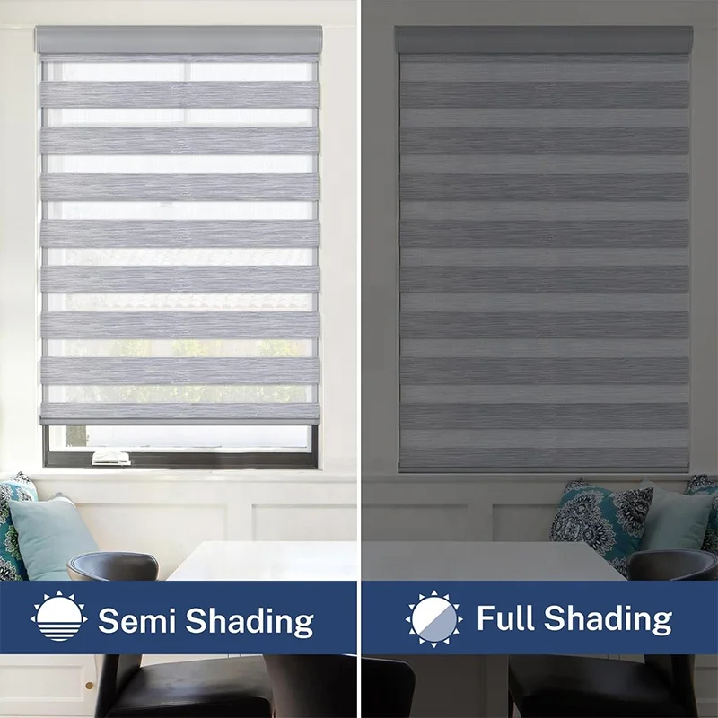 Zebra blinds cordless remote screen blackout automatic smart electric folding fabric roller blind motorized windows zebra blinds