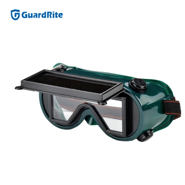 two lens flip-up front design Customizable color PVC lens frame seals tightly safety goggle