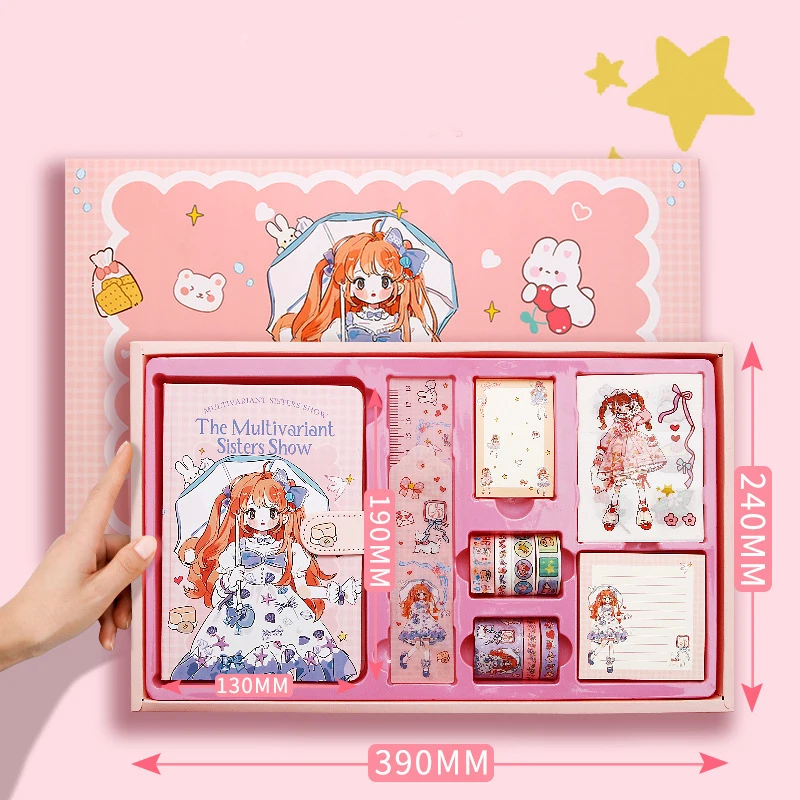 Wholesale DIY Hardcover Journal Scrapbook Set Cute Notebook Stationery for Girls Ages 8-14 Eco-friendly Customized A6 Diary