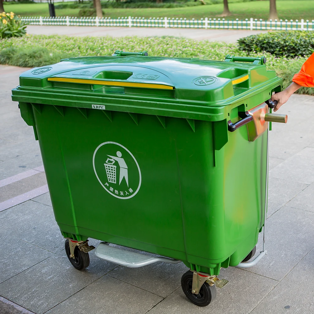 660 liter large size garbage container bin storage dustbin