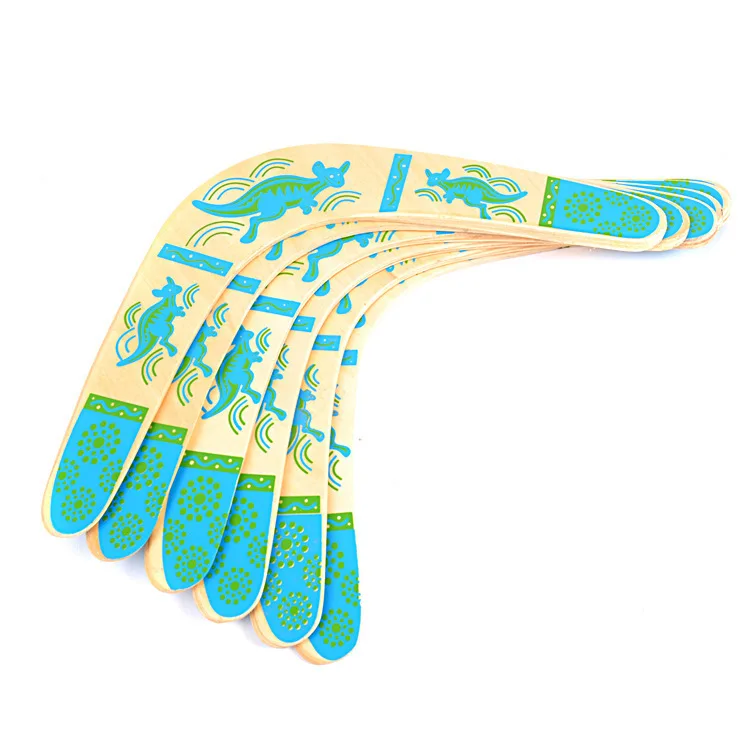 Wooden Boomerang V Darts Parent-Child Outdoor Sports Equipment Wooden Flying Discs Outdoor Toys Kids Flying Game