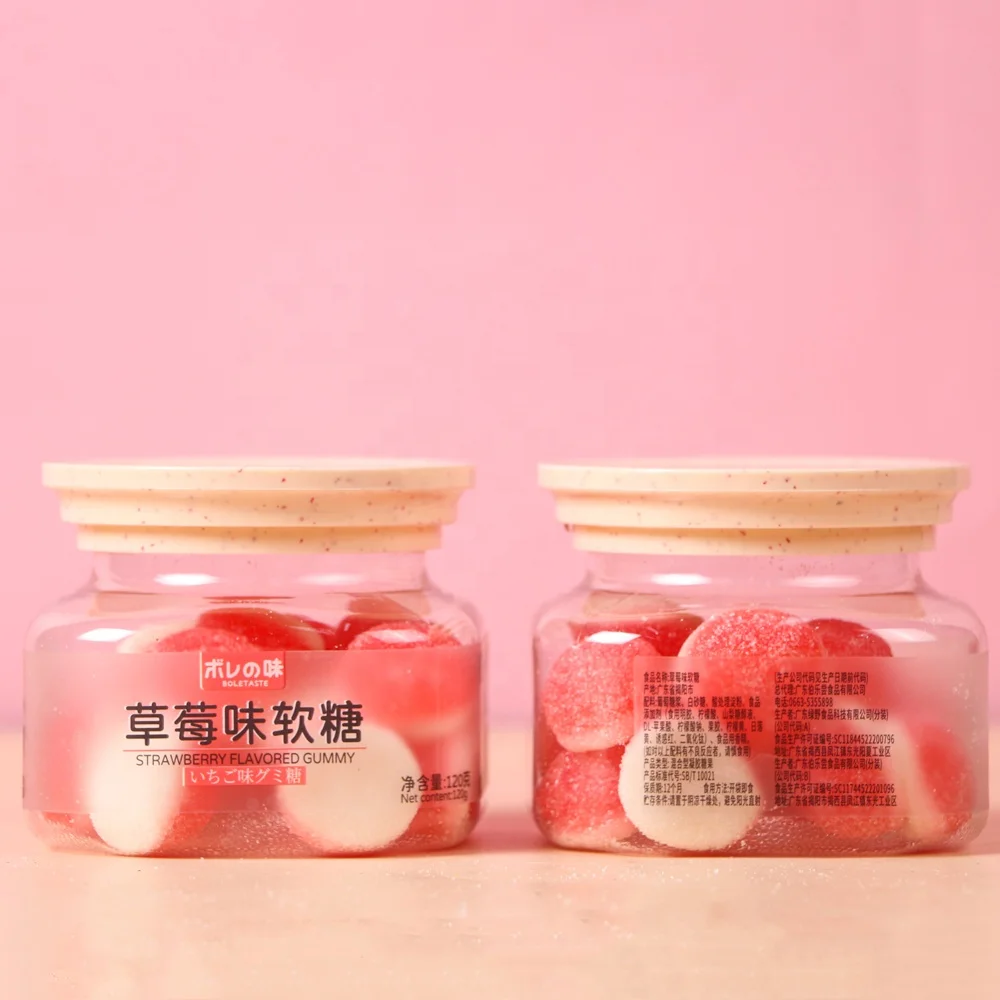 Bulk custom wholesale  sour and sweet boxed fruit flavored gummies Grape flavored fudge, rubber candy snack gummy candy