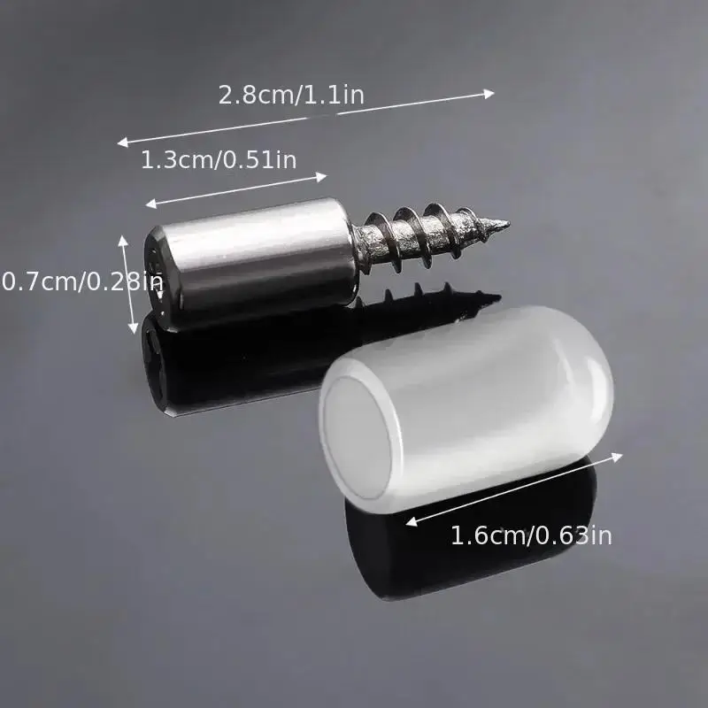 Cabinet Shelves Laminate Support Self Tapping Pin Nail Screw Pegs with Anti Slip Cover for Furniture Bookcase Cabinet Closet