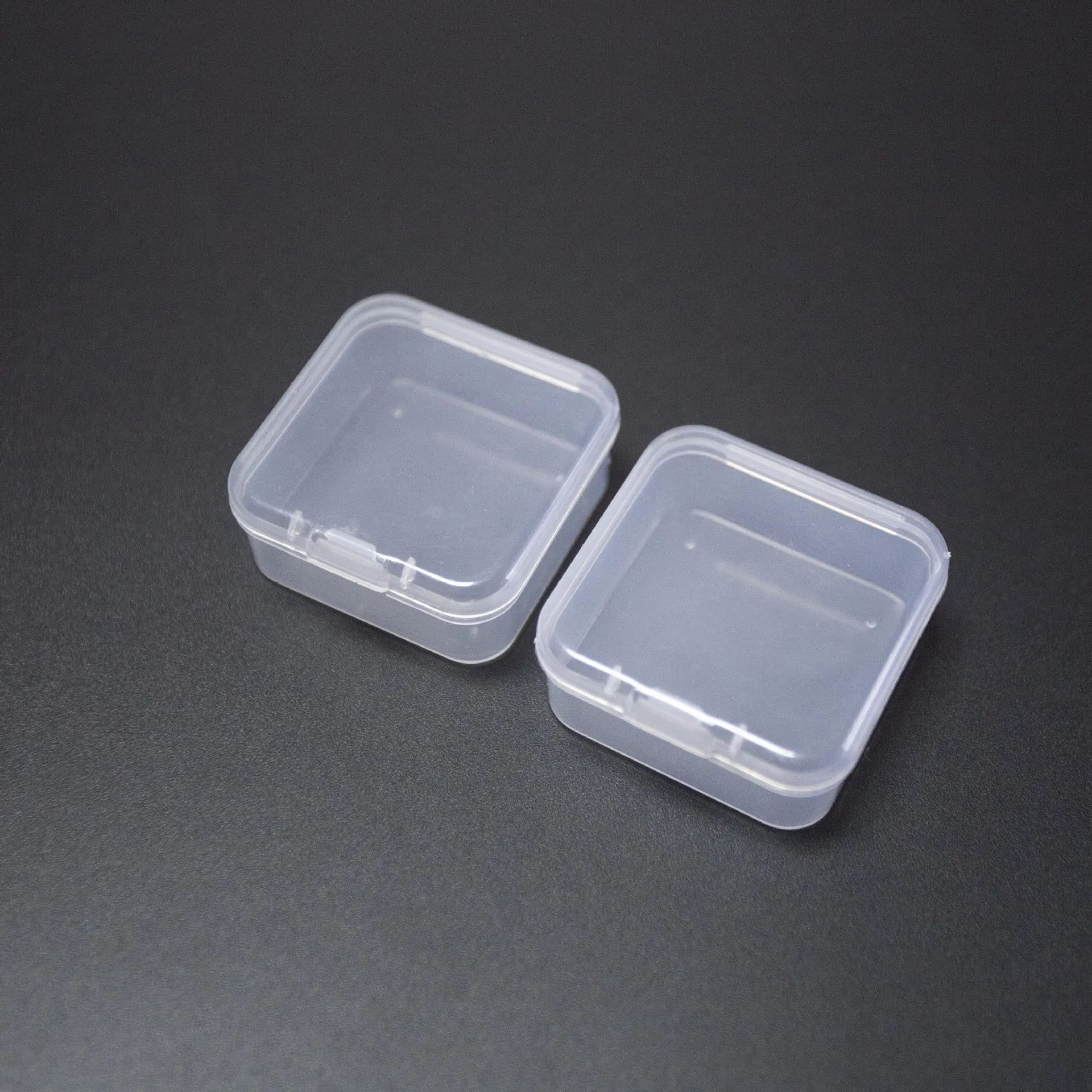 45*45MM  Clear Beads Storage Plastic mini Containers Box for Small Items Crafts