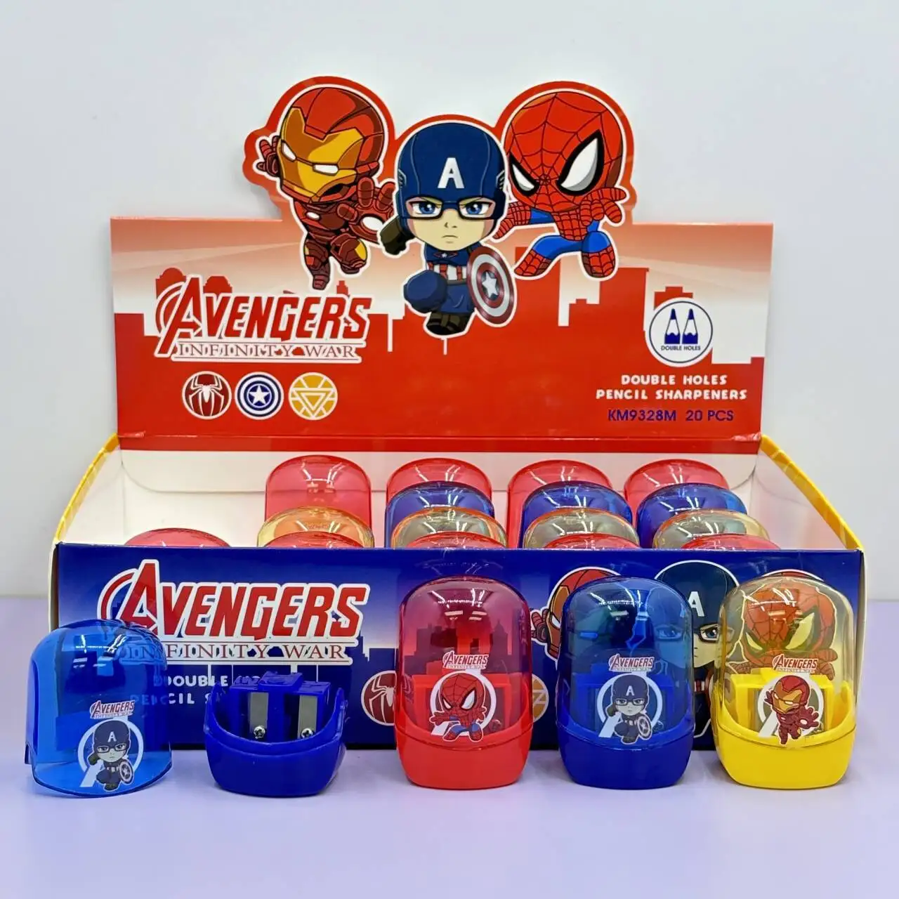 School Stationery Pencil Sharpener, Double Holes Kuromi Pencil Sharpener, Cartoon KT Sharpener for Girls