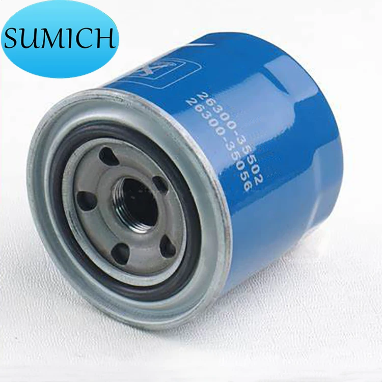 High performance oil filter 26300-35502 26300-35501 26300-35500 machine oil filter for hyundai elentra