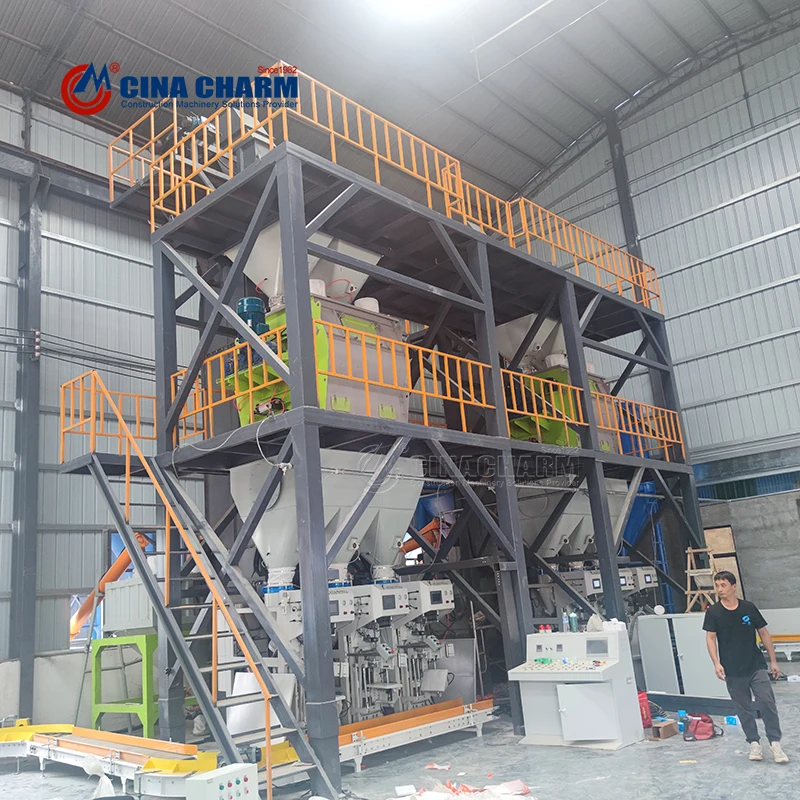 Factory Sale Dry Powder Mortar Production Line Wall Putty Skim Coat Sand Cement Mixer Ceramic Tile Adhesive Manufacturing Plant