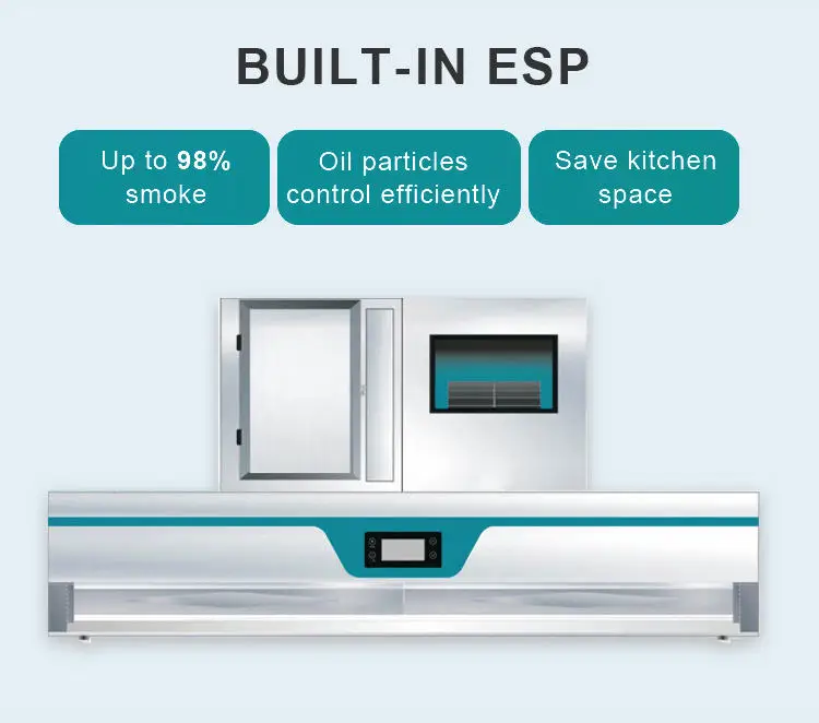 RUITAI Commercial ventilation kitchen 95% removal rate  exhaust system range hood